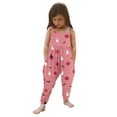 thumbnail image 1 of Halloween Toddler Girl Jumpsuit 2T Sleeveless Pumpkin Print Casual Spaghetti Strap Loose Romper Long Pants with Pockets Toddler Girls Clothing Z0A-Pink, 5-6 Years, 1 of 5