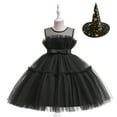 thumbnail image 1 of Halloween Toddler Girls Princess Witch Dress Tulle Birthday Wedding Costume Dresses, 1 of 8