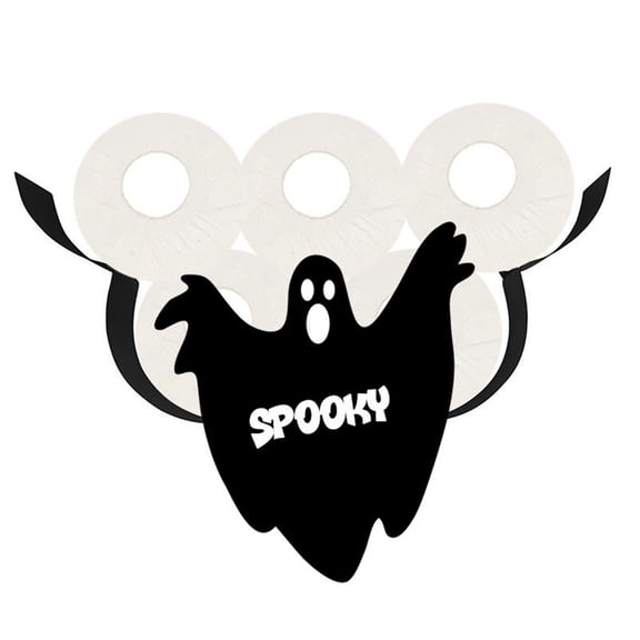Halloween Toilet Paper Roll Holder Wall Mount,Ghost Spooky Decor, Free Standing Bathroom Tissue Storage,Large Capacity Toilet Roll Holder for Bathroom,Kitchen,Washroom