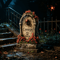 thumbnail image 1 of Halloween Tombstone for Graves, 17 inch Retro Realistic Gravestone Lawn Decorations,Outdoor Waterproof Graveyard Plaque, Halloween Spooky Decor for Backyard Cemetery Garden Sign, 1 of 4
