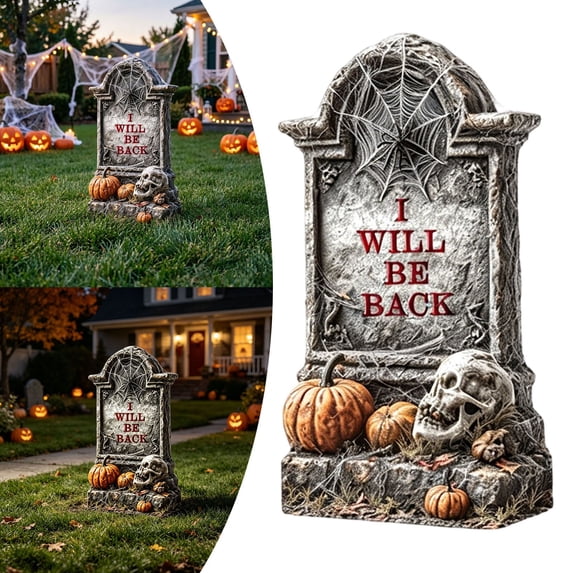 Halloween Tombstone Yard Sign Outdoor Graveyard Decoration A 1pc