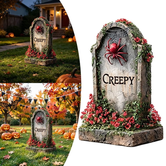 Halloween Tombstone Yard Sign Outdoor Graveyard Decoration B 1pc
