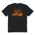 thumbnail image 1 of Halloween Too Lazy Graphic Black Men's Cotton T-Shirt, 1 of 1
