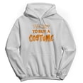 thumbnail image 1 of Halloween Too Lazy Graphic White Men's Cotton Pullover Hoodie, 1 of 1