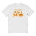 thumbnail image 1 of Halloween Too Lazy Graphic White Men's Cotton T-Shirt, 1 of 1