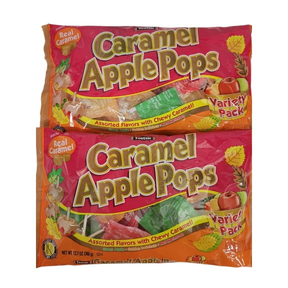 Halloween Tootsie Caramel Apple Pops Variety Pack 12.7 oz Bag - Pack of 2
