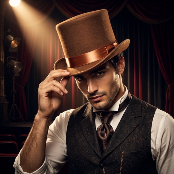 Halloween Top Hat, Classic Lincoln Tall Top Hat for Men Women, Magician Costume Hat and Vintage Formal Dress Hat, Halloween Accessory for Stage Cosplay Carnival Party Events and Performances