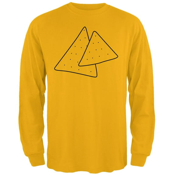 Halloween Tortilla Chips Food Costume Mens Long Sleeve T Shirt Gold SM