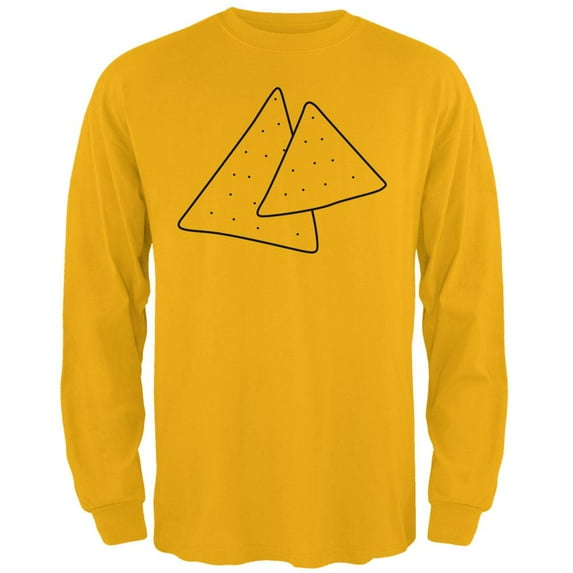 Halloween Tortilla Chips Food Costume Mens Long Sleeve T Shirt Gold SM