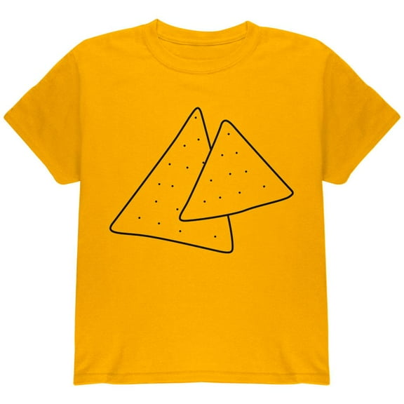 Halloween Tortilla Chips Food Costume Youth T Shirt Gold YSM