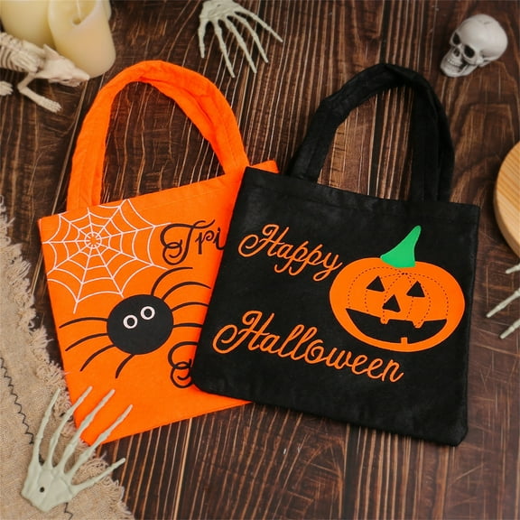 Halloween Tote Bag Halloween Gift Bags Halloween Bags Halloween Pumpkin Spider Handbag Non-Woven Fabric Gift Bags Candy Bags