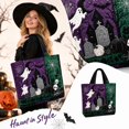 thumbnail image 1 of Halloween Tote Bag, Quilted Tote Bag, Trick Or Treat Shoulder Handbag, Large Capacity For Women, Teen Girls And Holiday Events, 1 of 5