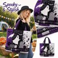 thumbnail image 1 of Halloween Tote Bag, Quilted Tote Bag, Trick Or Treat Shoulder Handbag, Large Capacity For Women, Teen Girls And Holiday Events, 1 of 5
