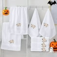 thumbnail image 1 of Halloween Towels 3 Piece Set Embroidered Pumpkin Design Soft Cotton Bathroom Towels Indoor Halloween Decorations, 1 of 6