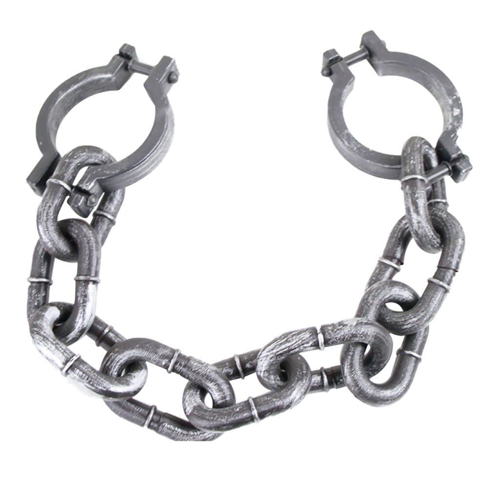 Halloween Toy Fetter Handcuffs Fake Chain Shackles Handcuffs Head