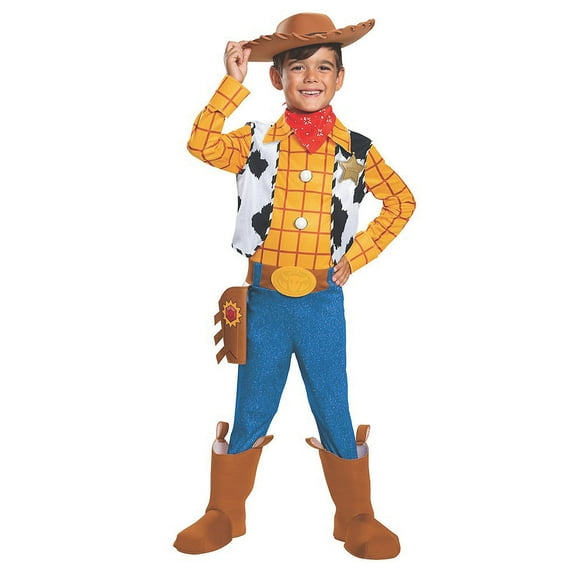 Disguise Woody Deluxe Boy's Halloween Fancy-Dress Costume for Child, M