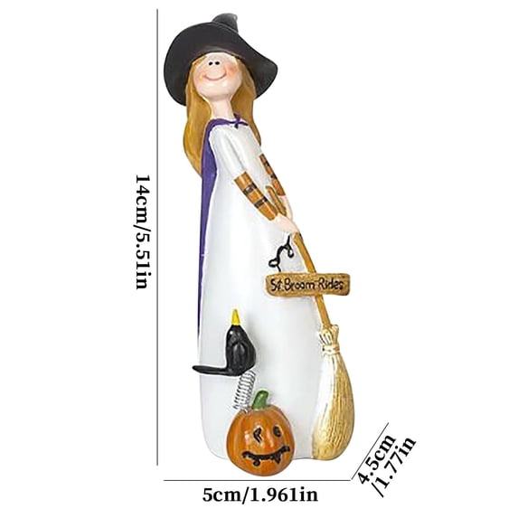 Halloween Toys Halloween Witch Decoration Resin Statue Decoration Cute Family Holiday Decoration Crafts
