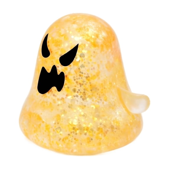 Halloween Toys Glow in Dark Yellow Glitter Ghost Figure for Halloween Party Decorations Home and Desk Display Party Favor