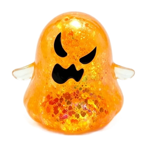 Halloween Toys Orange Glitter Resin Spooky Figure Glow in Dark for Halloween Party Decor Home Tabletop and Window Display