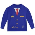 thumbnail image 1 of Halloween Train Conductor Costume Toddler Long Sleeve T Shirt Royal Toddler Size 5/6, 1 of 1