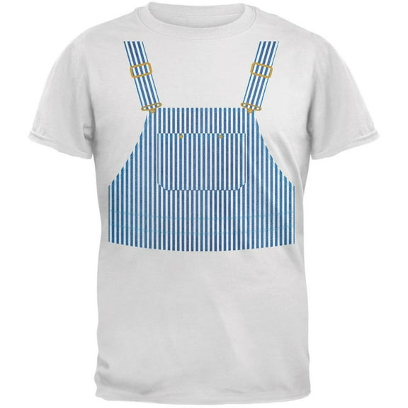 Halloween Train Engineer Costume White Youth T-Shirt - Youth Large