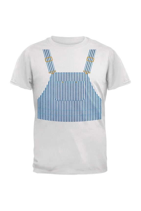 Halloween Train Engineer Costume White Youth T-Shirt - Youth Large