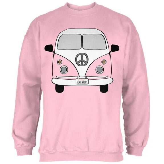 Halloween Travel Bus Costume Camper Adventure Mens Sweatshirt Light Pink X-LG