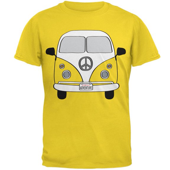 Halloween Travel Bus Costume Camper Adventure Mens T Shirt Yellow LG