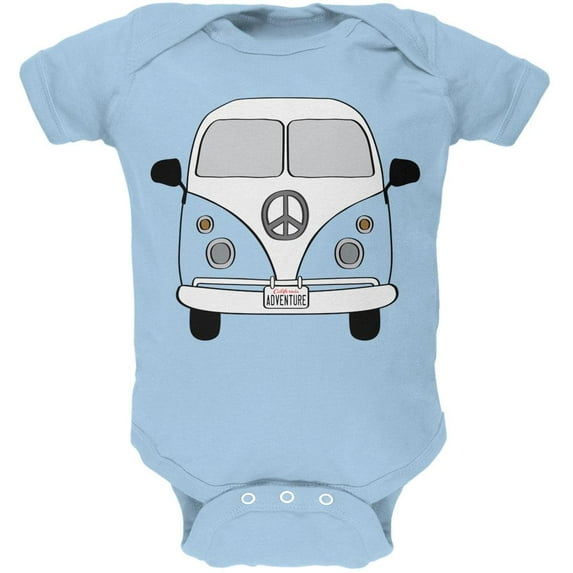 Halloween Travel Bus Costume Camper Adventure Soft Baby One Piece Light Blue 9-12 M