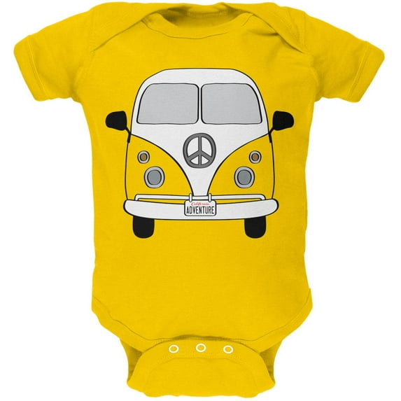 Halloween Travel Bus Costume Camper Adventure Soft Baby One Piece Yellow 12-18 M