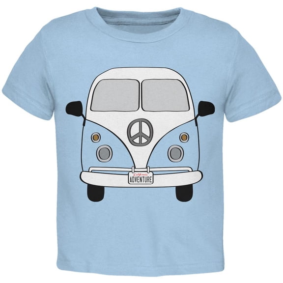 Halloween Travel Bus Costume Camper Adventure Toddler T Shirt Light Blue 4T