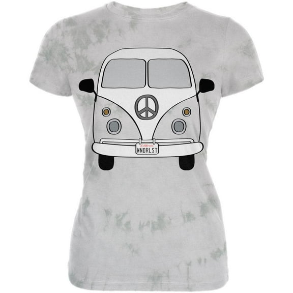 Halloween Travel Bus Costume Camper Wanderlust Juniors Premium Soft T Shirt Soft Green Triblend LG