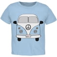 thumbnail image 1 of Halloween Travel Bus Costume Camper Wanderlust Toddler T Shirt Light Blue 2T, 1 of 1