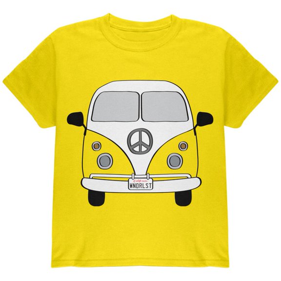 Halloween Travel Bus Costume Camper Wanderlust Youth T Shirt Yellow YXL