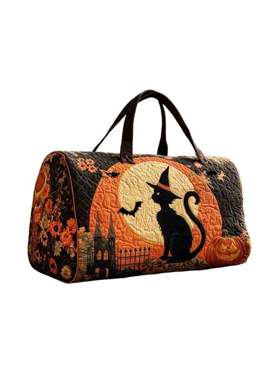 Halloween Travel Duffle Bag Hippie Van Quilted Duffle 3D Printed Retro Bus Weekender Bag Boho Fitness Yoga Camping Outdoor Overnight Luggage Bags