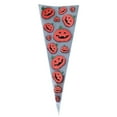 thumbnail image 1 of Halloween Treat Bags | 100 pcs (6.29" x 4.96" Inch) |2.5 Mil Crystal Clear Cellophane Bags with Fun Scary Designs | Pumpkins, Witches Cello Bags | Halloween Party Decorations, Spooky, 1 of 1
