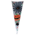 thumbnail image 1 of Halloween Treat Bags | 100 pcs (6.29" x 4.96" Inch) |2.5 Mil Crystal Clear Cellophane Bags with Fun Scary Designs | Pumpkins, Witches Cello Bags | Halloween Party Decorations, Spooky, 1 of 1