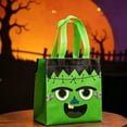thumbnail image 1 of Halloween Treat Bags,Reusable Goodie Gift Bags With Handles For Trick Or Treat Candy And Party Favors,Character Print Tote Bags For Classroom Costume Party October Holiday Supplies And Decor(green), 1 of 6