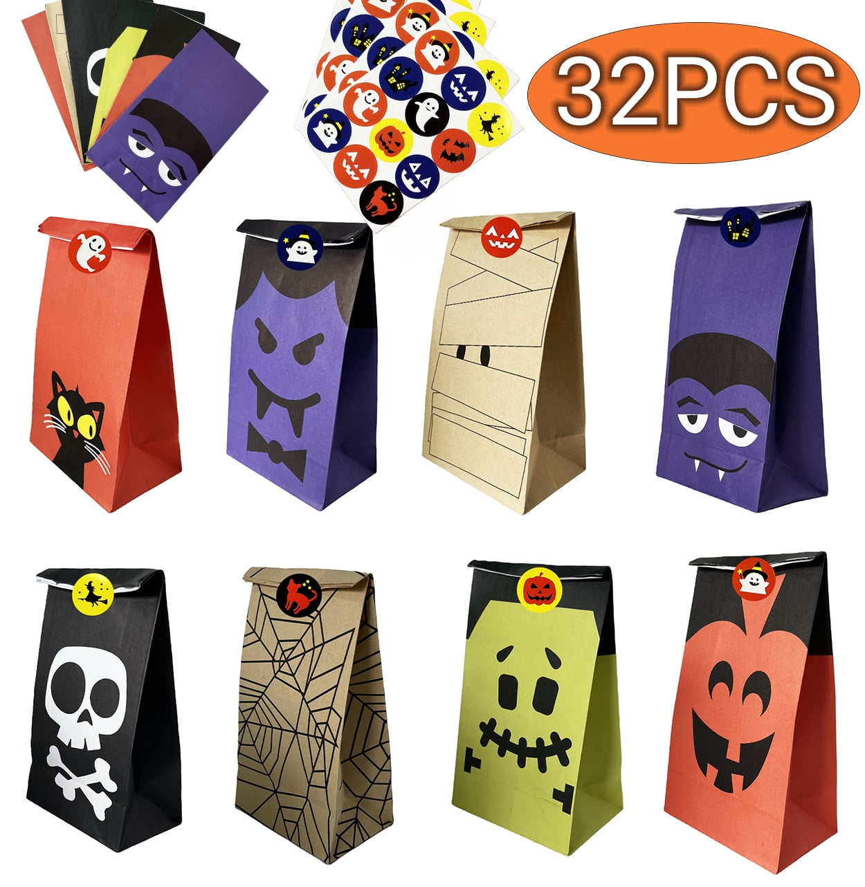Halloween Treat Bags Trick or Treat Candy Bags Goodie Gift Bags for