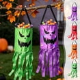 thumbnail image 1 of Halloween Treat Bags Trick or Treat LED Light Streamer Pumpkin Candy Bucket Oxford 31.5in Small Gift Goodie for Kids Outdoor Party by MPOISVA, 1 of 7
