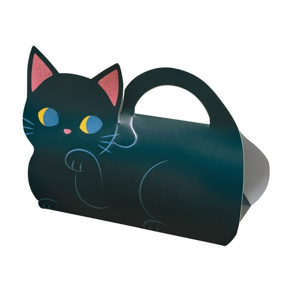 Halloween Treat Boxes, Cat Shape Cookie Boxes, Black Cat Cardboard for Treat Candy Bags Cookies Goodie Bags, Trick or Treat for Boys Girls Halloween Party Favor Supplies, 1 Pcs, 6.88x2.75x5.91"