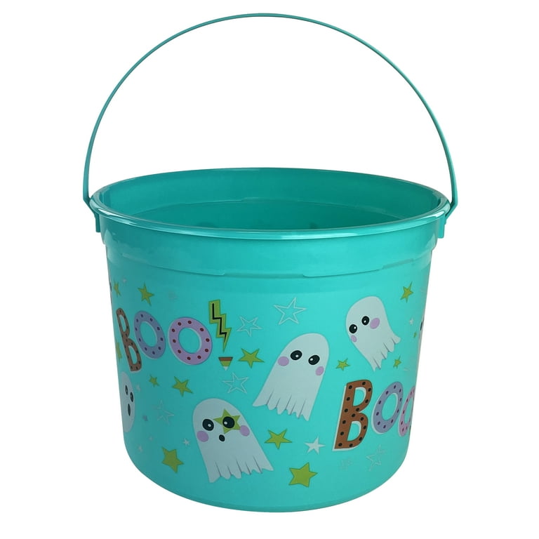 Halloween Treat Carrier Bucket, Boo, Multicolor, Way To Celebrate