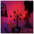 thumbnail image 1 of Halloween Tree Black Spooky Tree with 24LED Orange Purple Lights and Ornaments USB/Battery Powered Bonsai Tree, 1 of 8