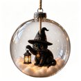 thumbnail image 1 of Halloween Tree Decorations,Hanging Glowing Bauble | Halloween Wonders Collection Ornament Lighted Sphere,Mini Transparent Ball Holiday Gifts, 1 of 6