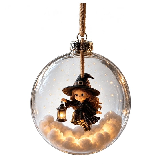 Halloween Tree Decorations,Hanging Glowing Bauble | Halloween Wonders Collection Ornament Lighted Sphere,Mini Transparent Ball Holiday Gifts