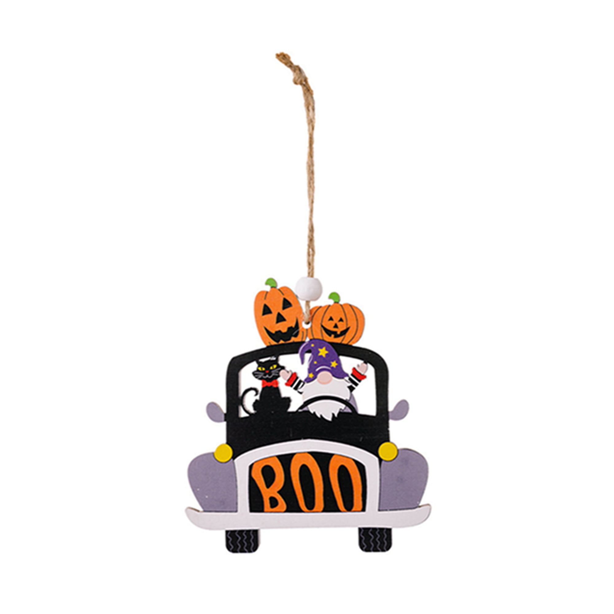 Halloween Tree Decorations Hanging Wooden Pumpkins Gnomes Ghosts Car