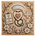 thumbnail image 1 of Pearl Art Diamond Painting Kit, 7.87 Inch Square Canvas with Plastic Pearl Beads, Diamond Art Kits For Adults, Nurse Teacher Themed DIY Craft, Wall Decor Gift for Clinic & Classroom-Nurse, 1 of 6