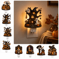 thumbnail image 1 of Halloween Tree House Plug In Night Light, Acrylic Ghost Pumpkin Wall Nightlight with Warm Glow, Spooky Decor for Bedroom Hallway Entryway Home, 1 of 6