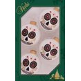 thumbnail image 1 of Halloween Tree Ornaments - 67mm/2.625" Decorated Glass Balls from Christmas by Krebs - Handmade Seamless Hanging Holiday Decorations for Trees - Set of 4 (Shiny Porcelain White with Day of the Dead), 1 of 7