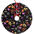 thumbnail image 1 of Halloween Tree Skirt Ghost Pumpkin Skull Tree Mat for Halloween Christmas Xmas Festive Party Yard Decoration Ornaments 36 in, 1 of 6